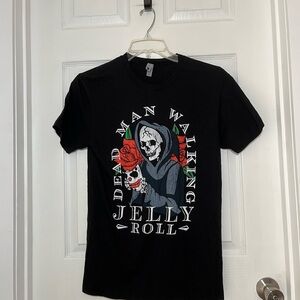Next Level Apparel Black Tee with Jelly Roll “Dead Man Walking”